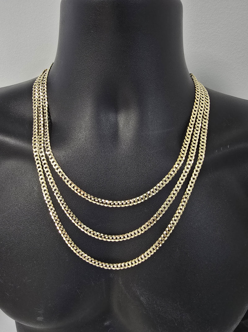 5mm Curb chain yellow gold 10 karat ALLECO-004