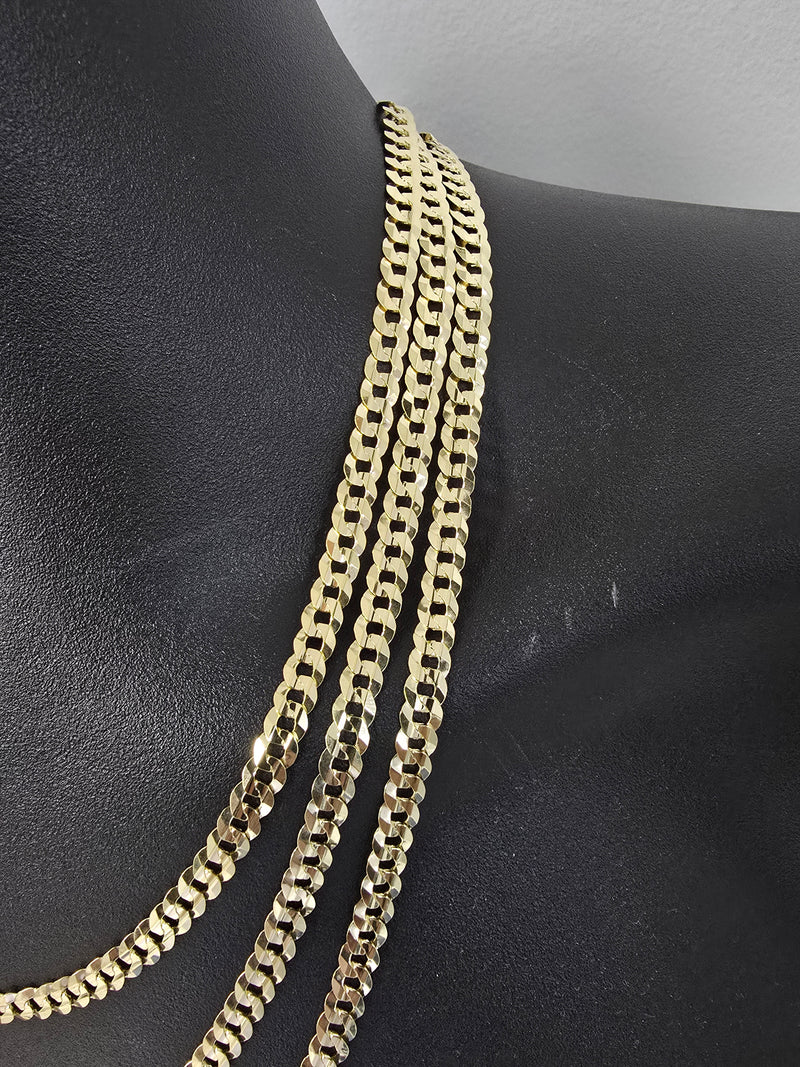 5mm Curb chain yellow gold 10 karat ALLECO-004