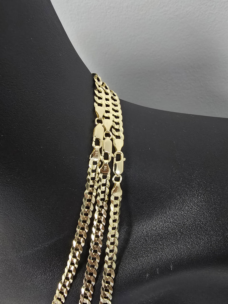 5mm Curb chain yellow gold 10 karat ALLECO-004