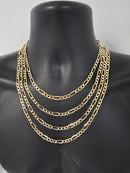 6mm Figaro Chain 10K Yellow Gold F60