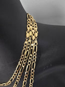 6mm Figaro Chain 10K Yellow Gold F60
