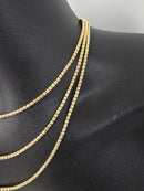 Chaîne de glace en or jaune 10k 2.5mm