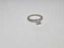 Beautiful Radiant 1.37CT Lab Diamond Engagement Rings in 14K White Gold