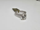 Elegant round  shape 4.37CT Lab Diamond Engagement Rings in 14K White Gold