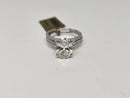 Beautiful Oval shape 3.51CT Lab Diamond Engagement Rings in 14K White Gold