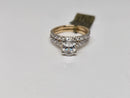 Beautiful Oval shape 2.54CT Lab Diamond Engagement Rings in 14K yellow Gold