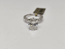 Beautiful Oval shape 4.96CT Lab Diamond Engagement Rings in 14K White Gold