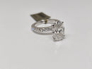 Beautiful Oval shape 4.96CT Lab Diamond Engagement Rings in 14K White Gold