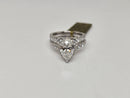 Beautiful Pear shape 4.46CT Lab Diamond Engagement Rings in 14K White Gold