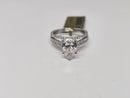Beautiful Pear shape 2.49CT Lab Diamond Engagement Rings in 14K White Gold