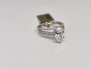 Beautiful Pear shape 2.49CT Lab Diamond Engagement Rings in 14K White Gold