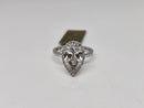 Beautiful Pear shape 3.58CT Lab Diamond Engagement Rings in 14K White Gold