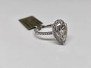 Beautiful Pear shape 3.58CT Lab Diamond Engagement Rings in 14K White Gold