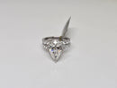 Stunning Pear shape 5.80CT Lab Diamond Engagement Rings in 14K White Gold
