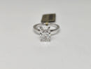 Elegant Radiant shape 2.91CT Lab Diamond Engagement Rings in 14K White Gold