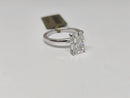 Elegant Radiant shape 2.91CT Lab Diamond Engagement Rings in 14K White Gold