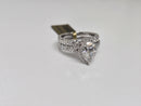 Stunning Pear shape 3.60CT Lab Diamond Engagement Rings in 14K White Gold