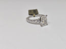 Elegant Radiant  shape 4.02CT Lab Diamond Engagement Rings in 14K White Gold