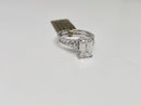 Beautiful Emerald shape 4.02CT Lab Diamond Engagement Rings in 14K White Gold