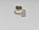 Beautiful Oval shape 2.43CT Lab Diamond Engagement Rings in 14K Yellow Gold