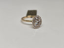 Elegant Oval  shape 2.35CT Lab Diamond Engagement Rings in 14K Yellow Gold