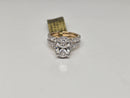 Stunning Oval  shape 4.89CT Lab Diamond Engagement Rings in 14K Yellow Gold