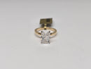 Beautiful Radiant  shape 2.88CT Lab Diamond Engagement Rings in 14K Yellow Gold