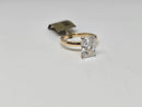 Beautiful Radiant  shape 2.88CT Lab Diamond Engagement Rings in 14K Yellow Gold