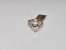 Beautiful Pear shape 3.44CT Lab Diamond Engagement Rings in 14K Yellow Gold