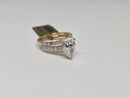 Beautiful Pear shape 3.44CT Lab Diamond Engagement Rings in 14K Yellow Gold