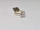 Luminous  Oval shape 3.12 CT Lab Diamond Engagement Rings in 14K Yellow Gold