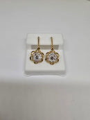 10K 1.06ct flower earings