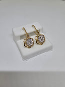 10K 1.06ct flower earings
