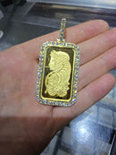 24k Lady Fortuna Onze  10k Frame 4.60ct Vs lab diamonds