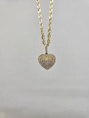10k rope laser cut 2.5mm + 10k  0.77ct heart diamonds