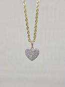 10k rope laser cut + 10k 0.76ct heart diamonds