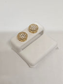 10k 0.93ct Diamond Stud Screw Back Earing