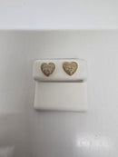 10k 0.90ct heart Diamond Stud Screw Back Earing