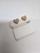 10k 0.90ct heart Diamond Stud Screw Back Earing