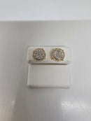 10k 0.94ct Round Diamond Stud Screw Back Earing