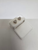 10k 0.15ct heart Diamond Stud Screw Back Earing