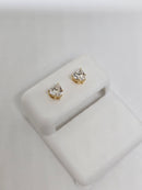 14k 0.43ct heart VS Diamond Stud Screw Back Earing