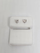 14k 0.45ct heart VS Diamond Stud Screw Back Earing