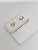14k 1.97ct heart VS Diamond Stud Screw Back Earing