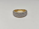 10k 1.38ct vs lab diamonds wedding bandx3