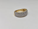 10k 1.38ct vs lab diamonds wedding bandx3