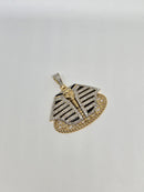 10k iced pharaoh Egyptian 1.25ct diamonds