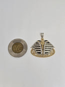 10k iced pharaoh Egyptian 1.25ct diamonds