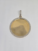 10k large memory pendant 5.06ct diamonds