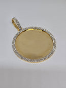 10k large memory pendant 5.06ct diamonds